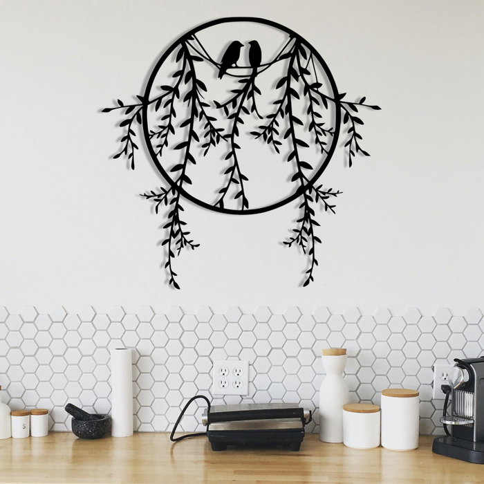 Wallity Sirayet Escultura de pared de metal negra